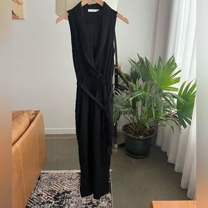 Lush Black Lightweight V-Neck Jumpsuit